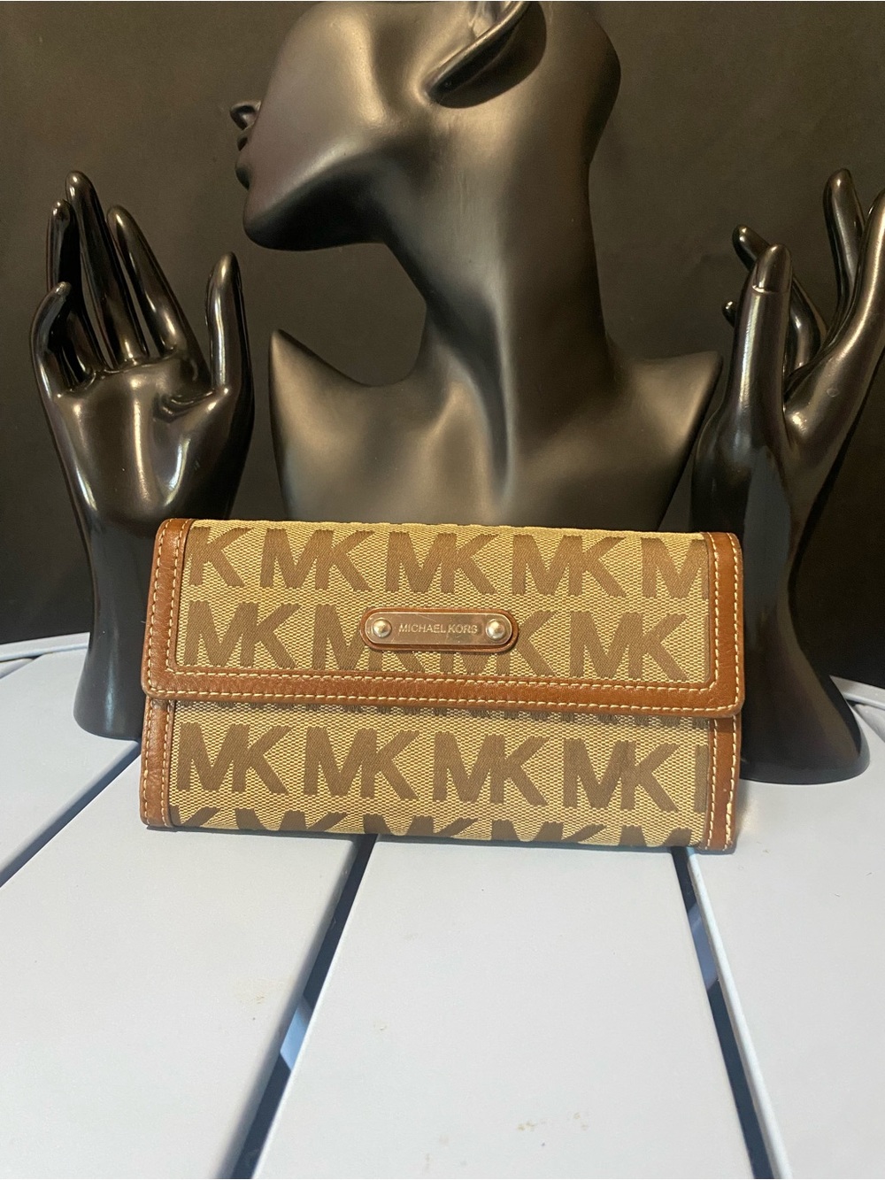 Michael Kors Brown Signature MK Continental Wallet
